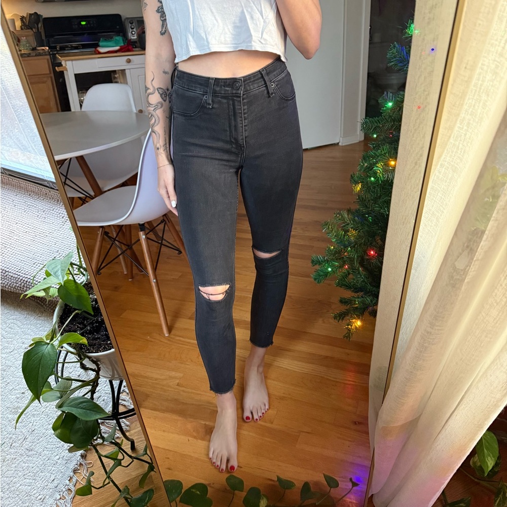Abercrombie & Fitch High Rise Black Jeans